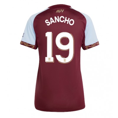 Fotballdrakt Dame Aston Villa Jadon Sancho #19 Hjemmedrakt 2025-26 Kortermet Fotballdrakt Dame Aston Villa Jadon Sancho #19 Hjemmedrakt 2025-26 Kortermet